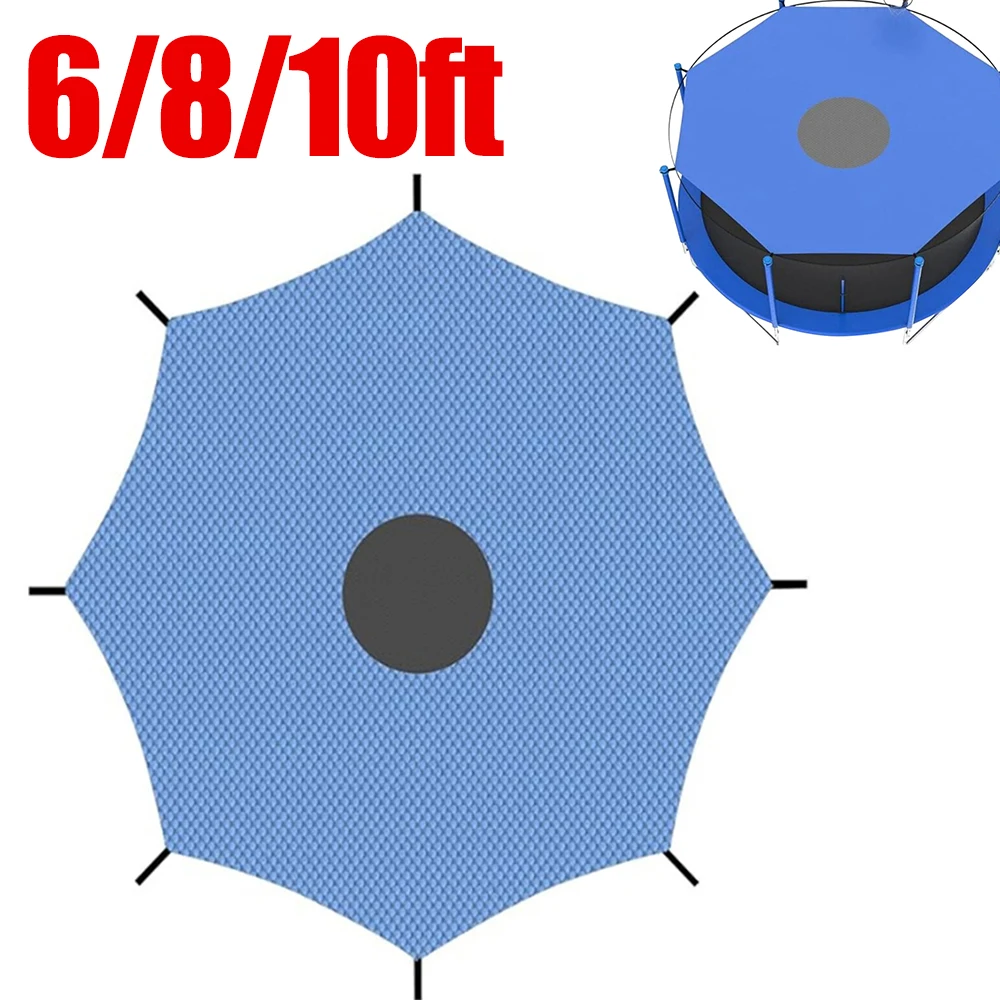 6/8/10ft Trampoline Shade Cover Oxford Cloth Waterproof Anti-UV Trampoline Sunshade Trampoline Protection Cover Accessories