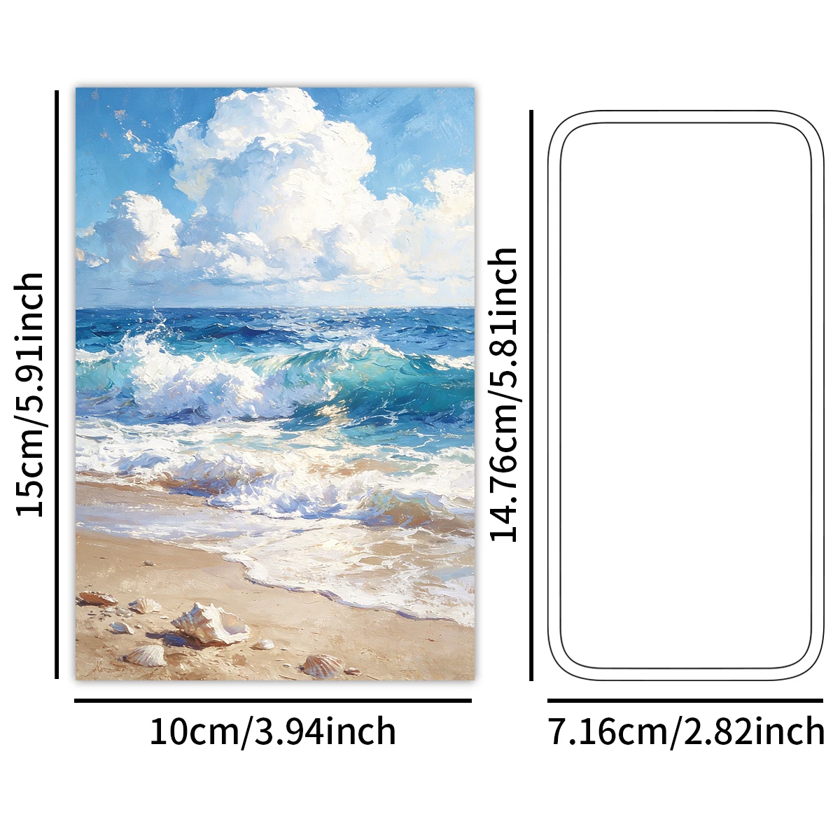20pcs Summer Beach Coastal Oil Painting Wall Art Cards,Decor Small Poster For Bedroom Living Room Gallery,Photo Wall Collage Kit