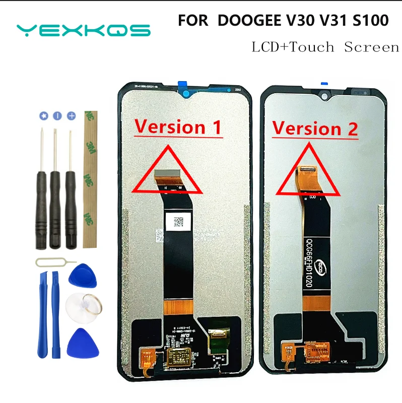 

New For DOOGEE V30 V30T V30Pro V31GT S120 S100 Pro S110 V Max PF10 PRO Falcon 40 LCD DF20 s118 Display +Touch Screen Display