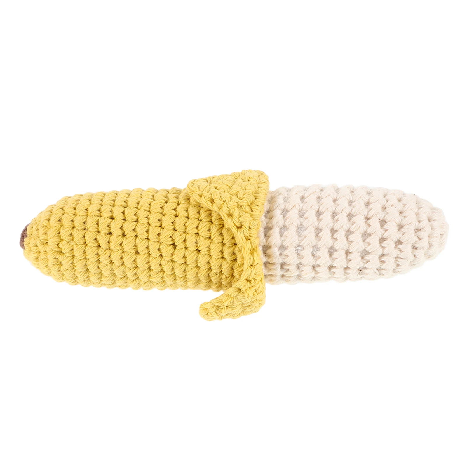 Adorable For Babies Teething Wrist Newborn Grasping Banana Shaped Infant Crochet Soft Cotton Baby Wrist Travel Portable Toddler