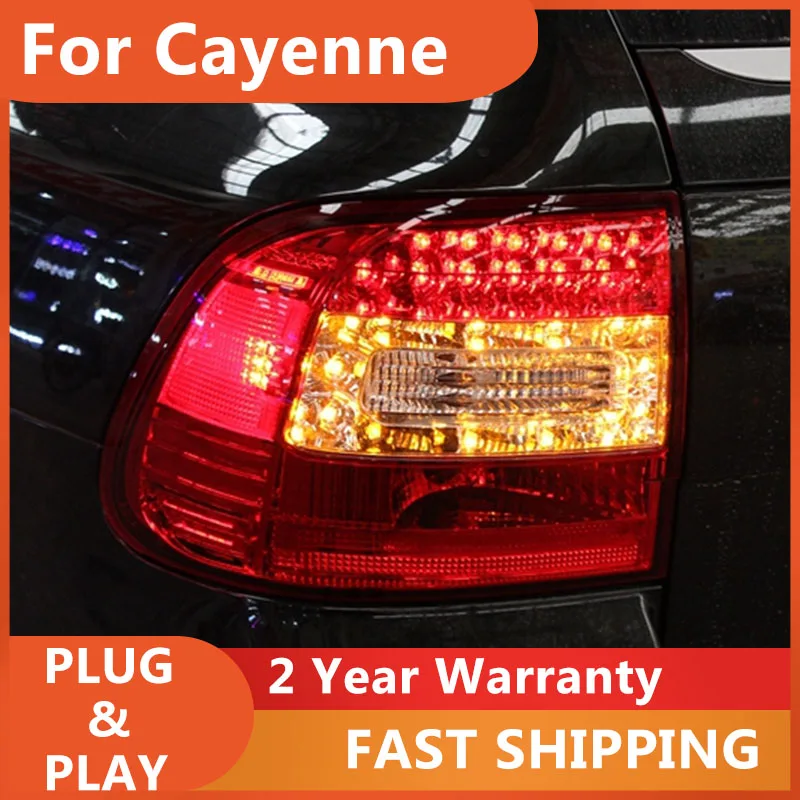 

Автомобильные аксессуары для Porsche Cayenne Задний фонарь 2003-2007 Cayenne Задние фонари DRL Противотуманные тормоза Реверсивный указатель поворота