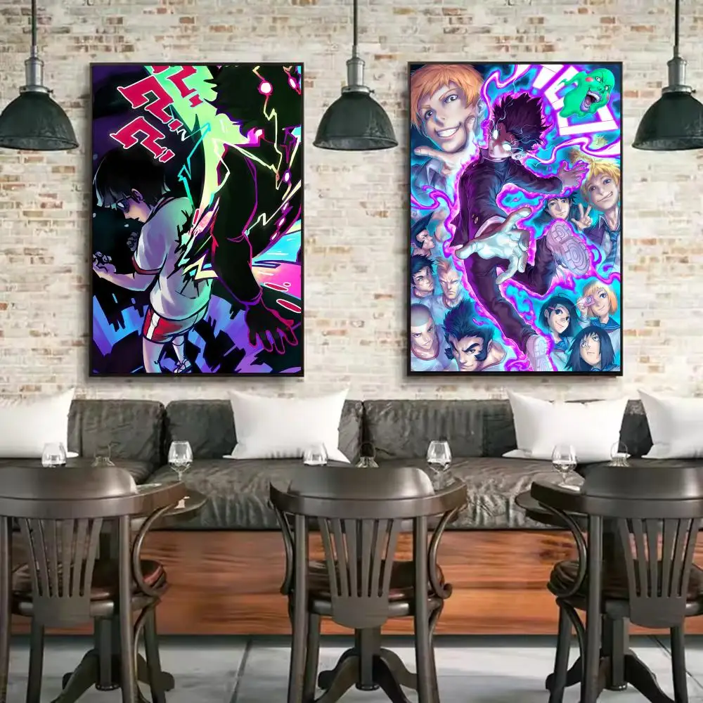 أنيمي M-Mob النفسي 100 ملصق ورقة طباعة غرفة المعيشة المنزلي غرفة نوم مدخل بار مقهى الفن اللوحة الديكور