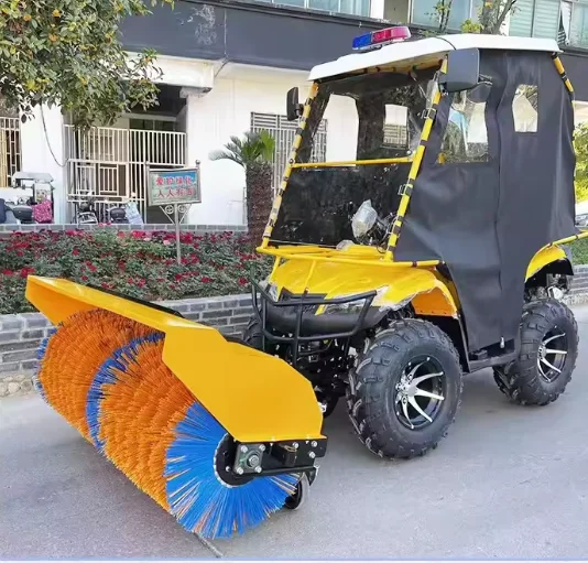 Free Shipping Automated Hydraulic Utv Wheel Winter Snow Sweeper Ride on Gas Powered Snow Thrower Blower Engine