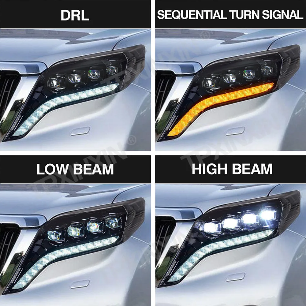 

Premium Auto Parts For Toyota Prado 2014-2017 LED Headlight Bifocal Lens Assy Refit High Quality Car Accessory Unit Hot Sale