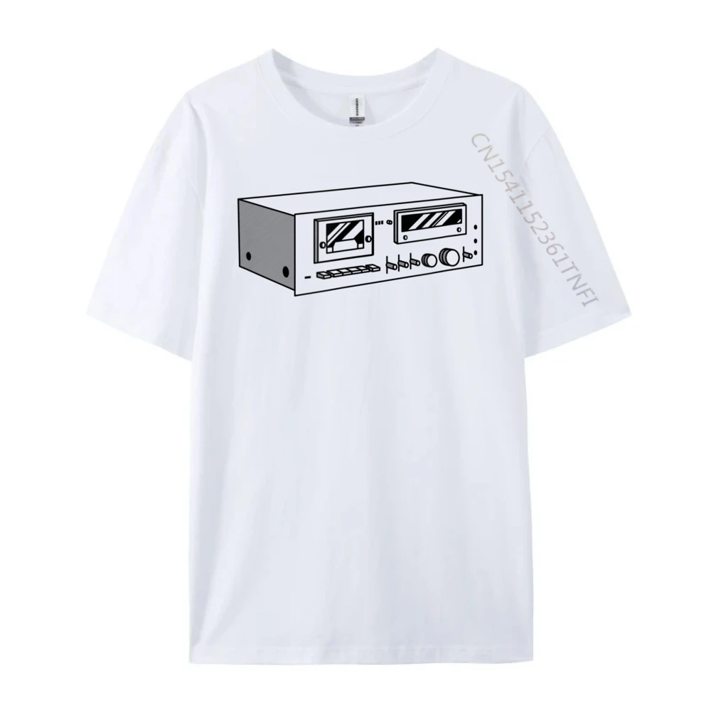 レトロカセットデッキ決して忘れない XS グラフィック Tシャツハロウィン Tシャツヒップホップヴィンテージ Tシャツ男性男性服