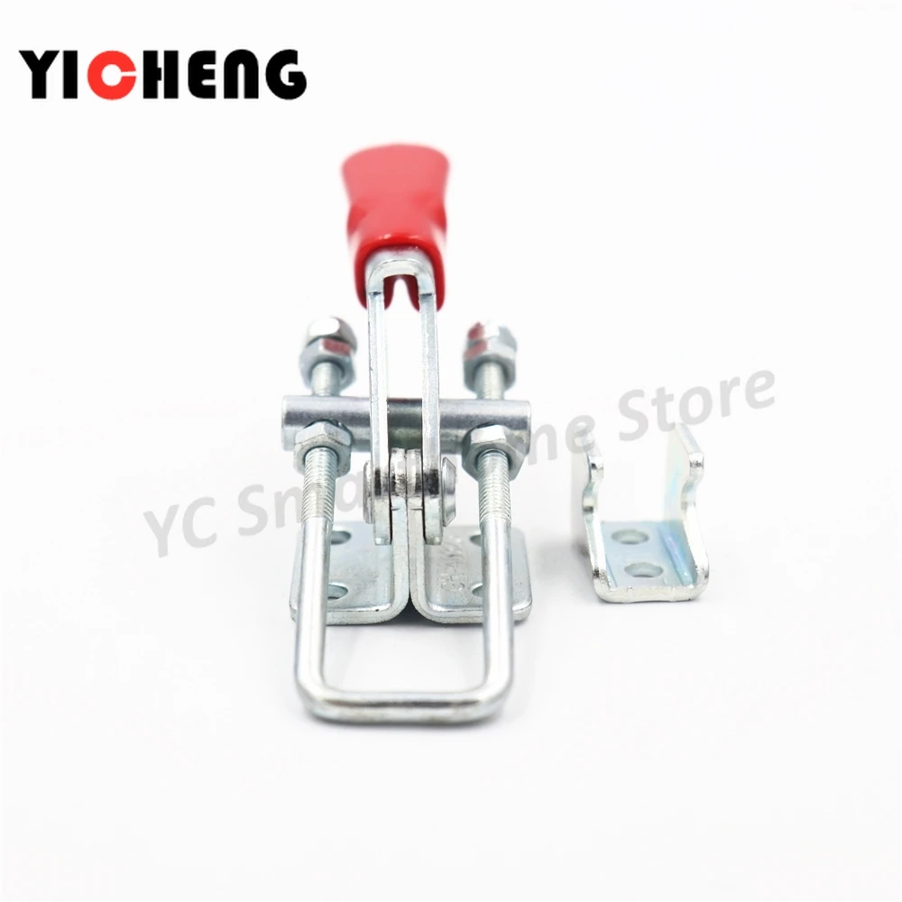 1Pcs Latch-Action Toggle Clamp, Quick Door buckle type tooling welding fixture Woodworking Clamps parallel clamp