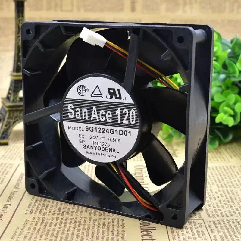 for Sanyo 9G1224G101 12038 12cm 24V 0.50A Inverter Cooling Fan Original Genuine High Quality Server Cabinet Radiator