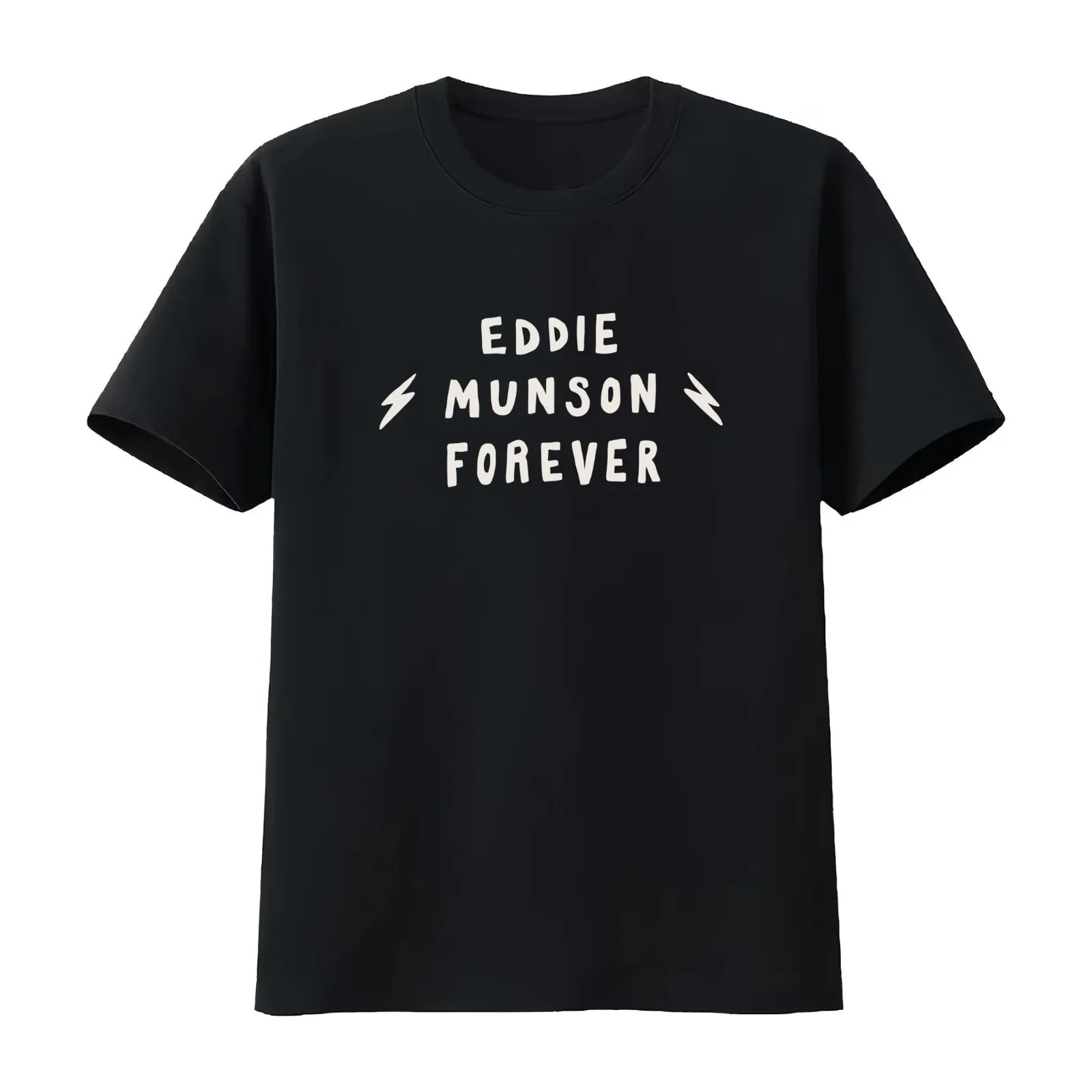 Eddie Munson Forever T-Shirt Summer Casual Cotton Tee Oversized Streetwear Tops Vintage Graphic Print Loose Fit Short Sleeve