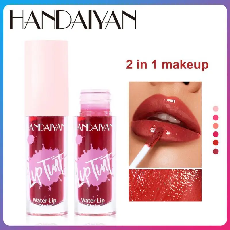 

HANDAIYAN Makeup Lip Gloss Lipstick Long Lasting Waterproof Matte Shimmer Super Shine Liquid Non-Stick Cup Red Lip Tint Cosmetic