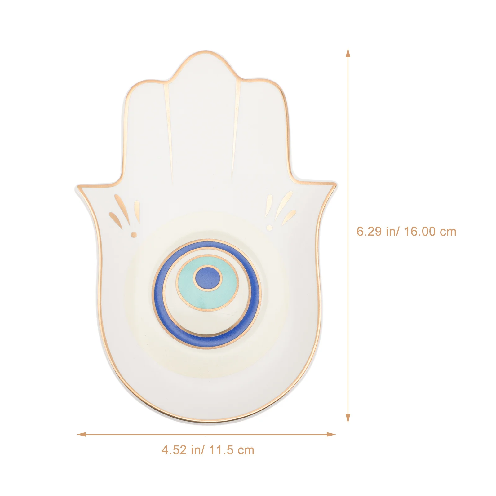 

Buddhas Hand Shape Jewelry Tray Ceramic Decorative Jewelry Storage Plate Desktop Organizer Display Tray for Rings Earrings