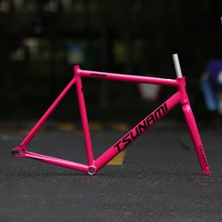 Tsunami Fixed Gear Bike Frame SNM100 Aluminum Alloy Bicycle Frameset Fixie Single Speed With Fork And Headset