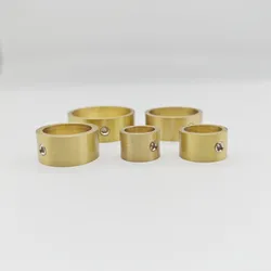 3pcs Brass ring DIY lighting fixture accessories straight tube lampshade fixing circular ring copper M10 M12 M16 M21 holder tube