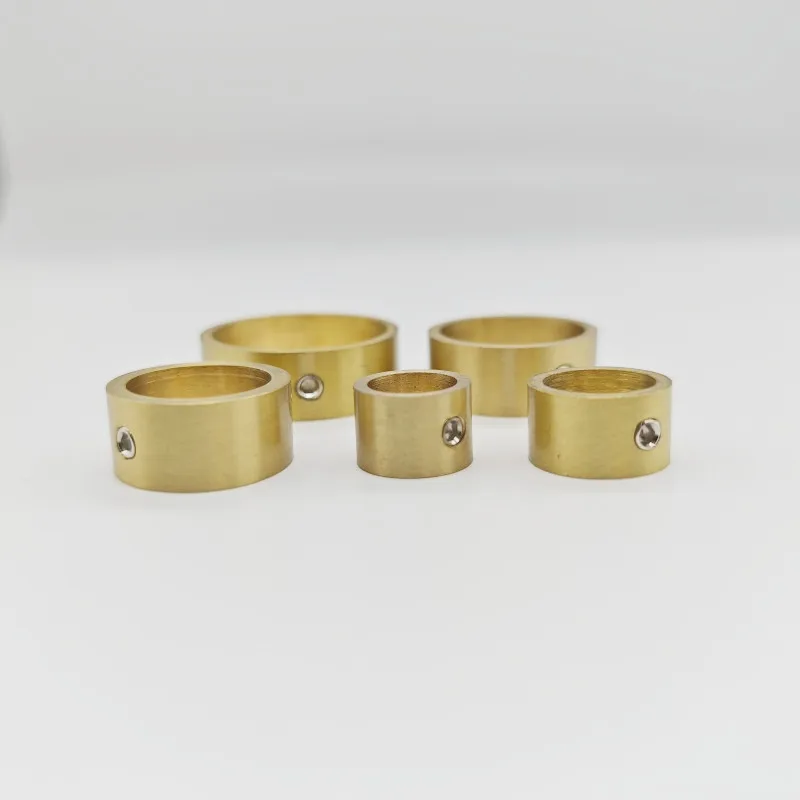 3pcs Brass Ring DIY Lighting Fixture Accessories Straight Tube Lampshade Fixing Circular Ring Copper M10 M12 M16 M21 Holder Tube