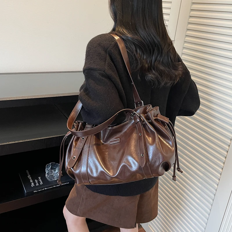 

JY6680 Retro Niche Armpit Bag 2025 New Trendy Autumn and Winter Fashion Tote Bag Korean Style Large Capacity Shoulder Bag