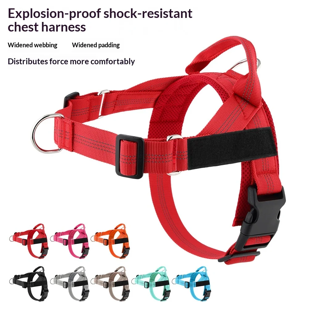 Personalized Dog Harness Reflective Adjustable Dog Harness Vest For small Medium large Dog Harness Vest Training Walking Running