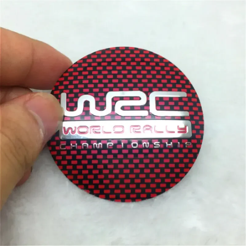 56 مللي متر WRC العالم رالي شعار سيارة عجلة مركز محور قبعات شارة شعارات ملصق لاصق لامع ورائع #3