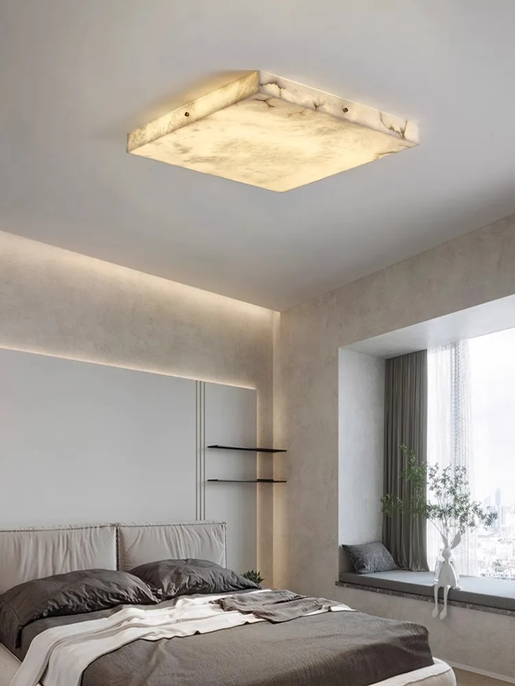 2026 cuadrado redondo serie De mármol Natural lámparas De Techo LED regulables luces De Techo LED. Luz De Techo. Lámpara De Techo para sala De estar