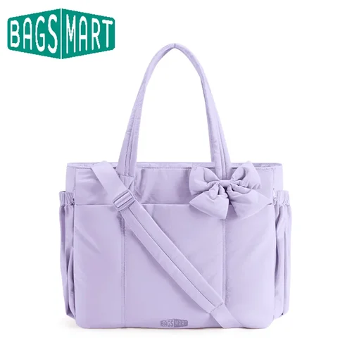 BAGSMART Bolso de mano de gran capacidad para mujer, bolso de viaje versátil, bandolera con múltiples bolsillos, bolso deportivo de hombro