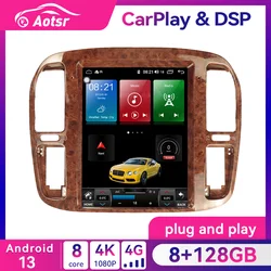 12.1inch Vertical Screen Android 13.0 Car Radio For Toyota Land Cruiser 100 LC100 For Lexus LX470 2002-2007 Player Stereo Unit