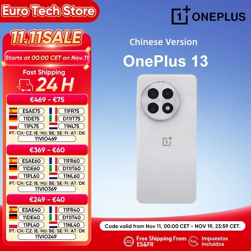 OnePlus 13 5G Snapdragon 8 Elite 2K pantalla 6,82 ''120hz LTPO 6000mAh batería 100W SUPERVOOC ColorOS 15 compatible con Google