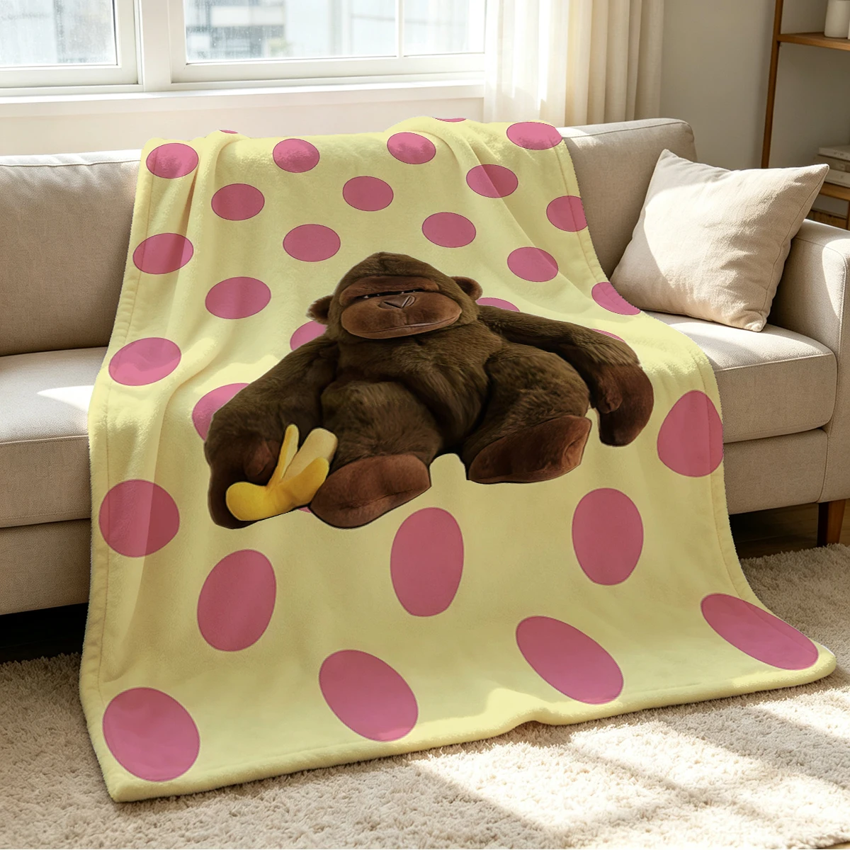 Banana Buddy Blanket Soft Cozy Throw for Sofa Bed Festive Holiday Decor Gift for Kids and Adults,Lightweight and Warm