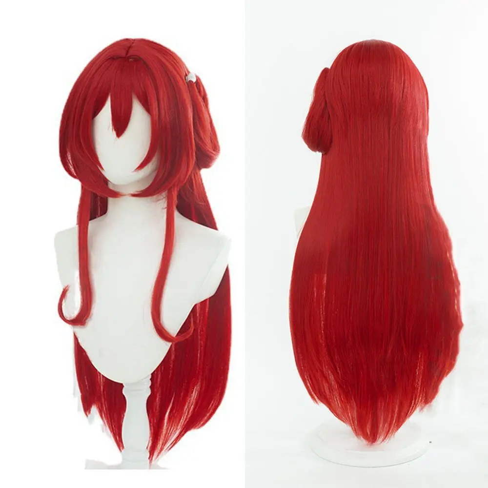 Arknights Shirtel Cosplay Wig Custom Dark Red Style False Hair