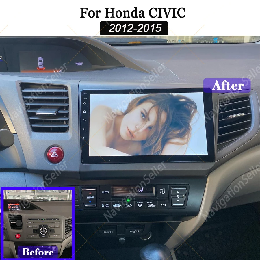 

Autoradio Carplay For Honda Civic 2012 2013 2014 2015 Android Auto Stereo Upgrade Navigation Head Unit Multimedia Display Screen