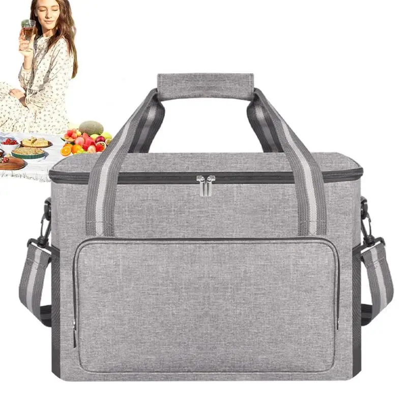 Cooler Bag Lunch Box Container High Capacity Waterproof Portable Thermal Cooler Sack Food Handbags Case For Outdoor Work School