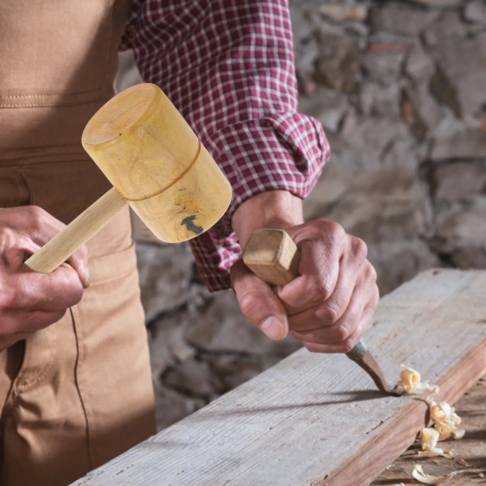 

Woodworking Mallet Hammer Solid Rosewood Handle High Strength Anti-Slip Grip For Carpentry Camping Chisel Tools Hand Tool