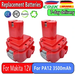 3500mAh 12V For Makita Battery PA12 Ni-Mh Battery For Makita 1200 1220 1201 1222 1233SA/B1235 192681-5 Power Tool Batteries