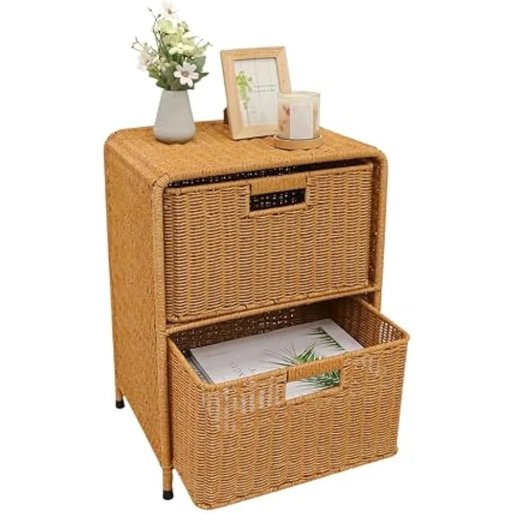 Wicker Nightstand W…
