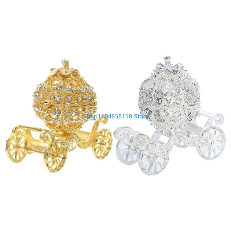 

Artistic European Halloween Jewelry Organizers Carriages Decors With Sturdy Metal Plating For Ring Holder And Display