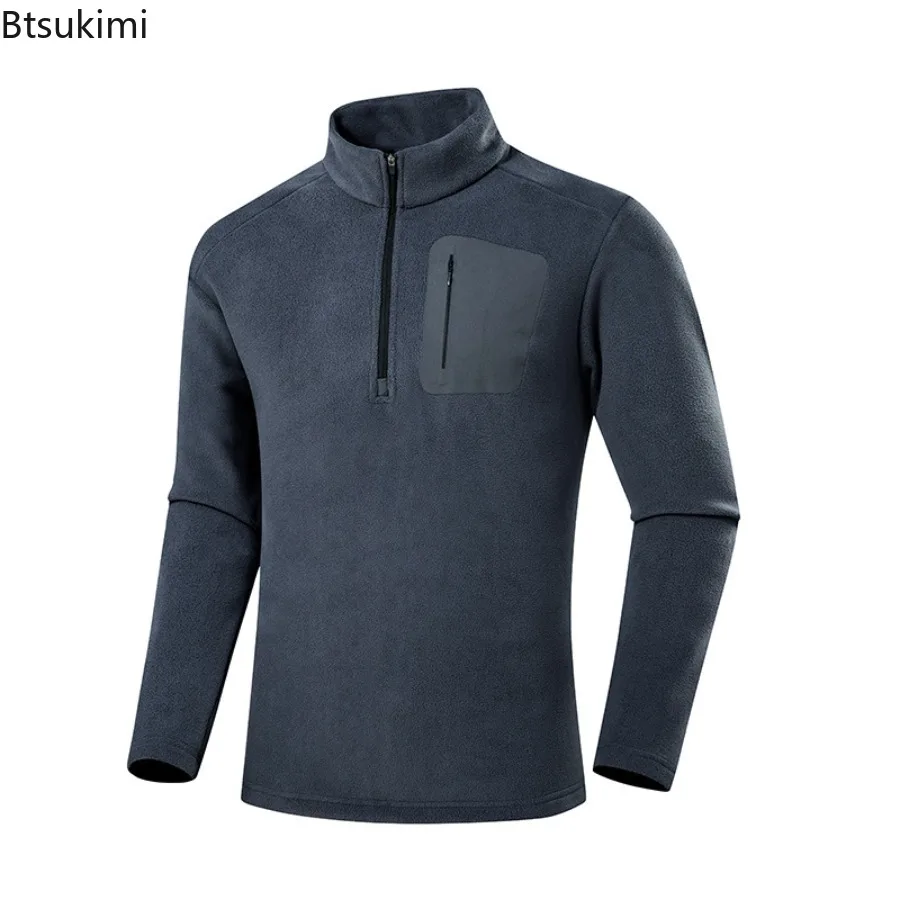

2025 New Autumn Winter Men's Velvet Jackets Outdoor Hiking Warm Jacket Coats Mens Fans Training Jackets Windproof Pullover Tops