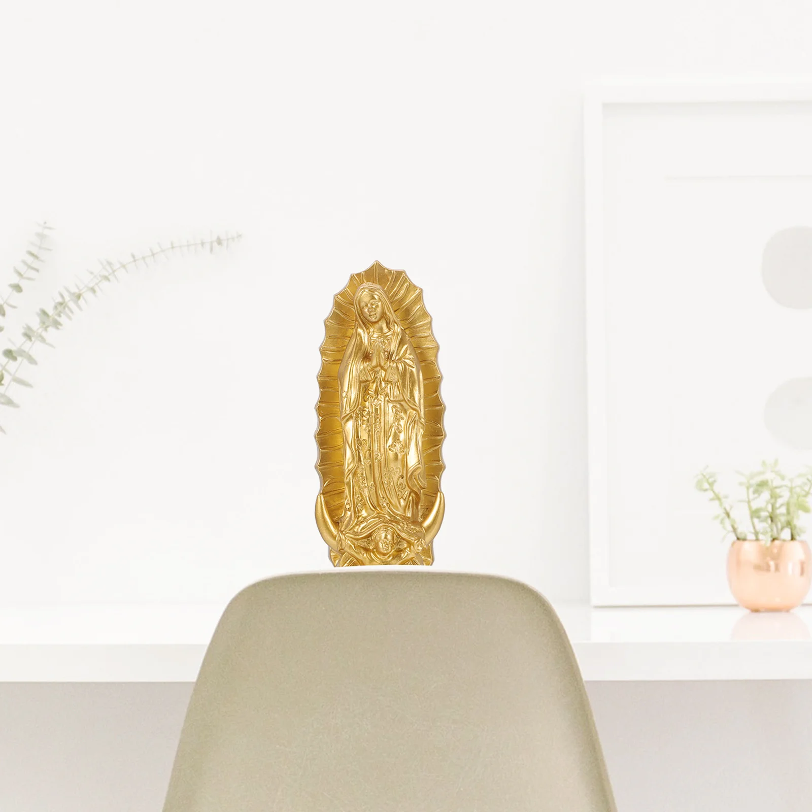 

Elegant Resin Mary Ornament Religious Statue for Church Home Decor Peaceful Spiritual Gift Compact Size Long-Lasting Quality