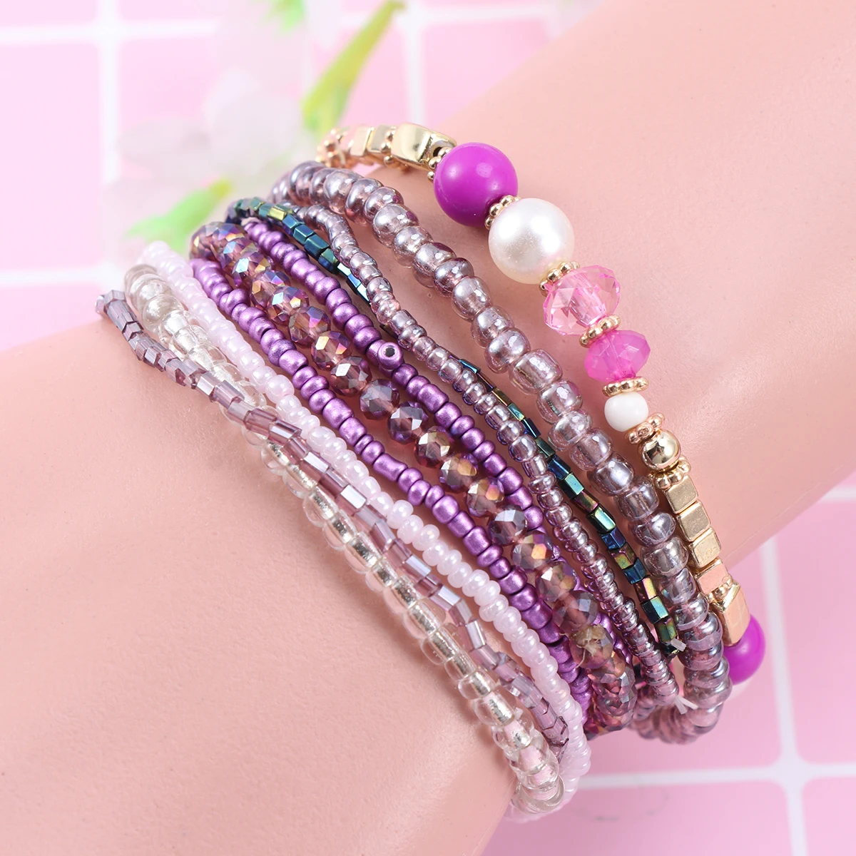 

Multi-layer Bracelet Statement Bohemia Jewelry Beaded Women Comfortable Graceful