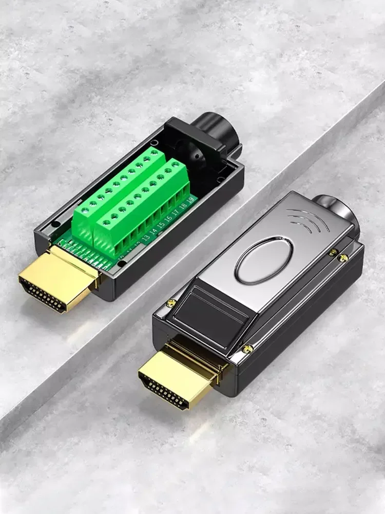 Złącze bez lutowania zgodne z HDMI Wtyczka Zgodne z HDMI 2.0 Spawanie Złącza męskie 4K HD Naprawa linii Adapter DIY — zdjęcie 2