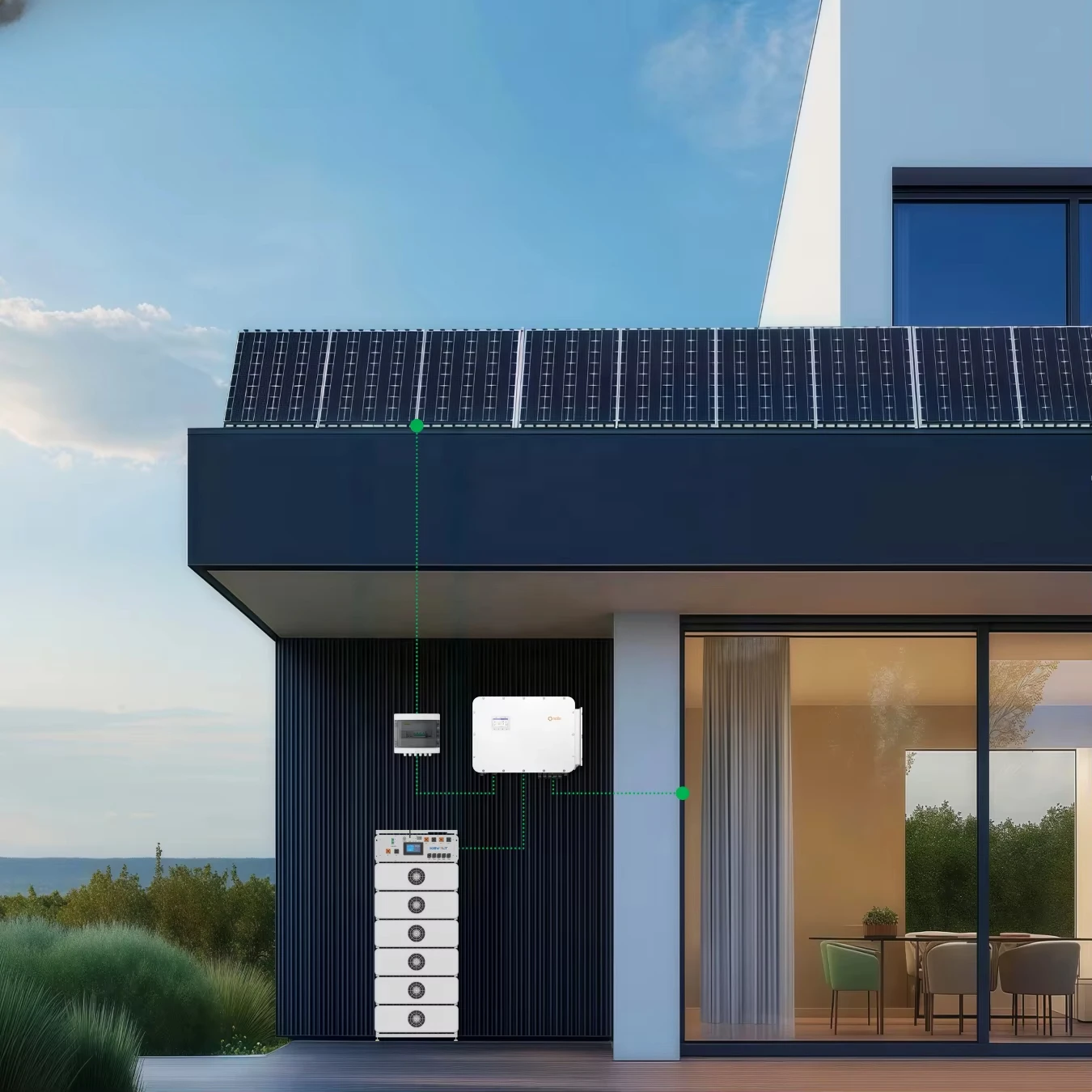 High Voltage Solar Power System 80kW to 125kW Solar Panels With Battery and Inverter Solar Energy System