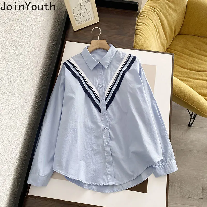 Korean Blouses Women Turndown Collar Long Sleeve Shirt Fashion Casual Loose Vintage Blouse Tops 2023 Blusas Mujer De Moda 27n411