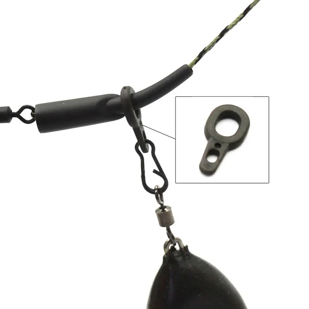 

20x Carp Fishing Run Rig Accessories Chod Rig Ring Clips Rubber Bead for Fishing Helicopter Rig Connector Carp Fishing Tackle