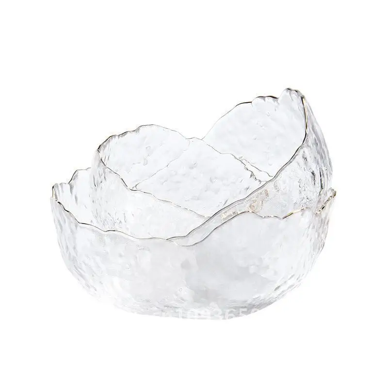 

Japanese-style Transparent Tableware Phnom Penh Glass Bowl Fruit Plate Ins High-value Popular Salah Bowl Instingo Bowl