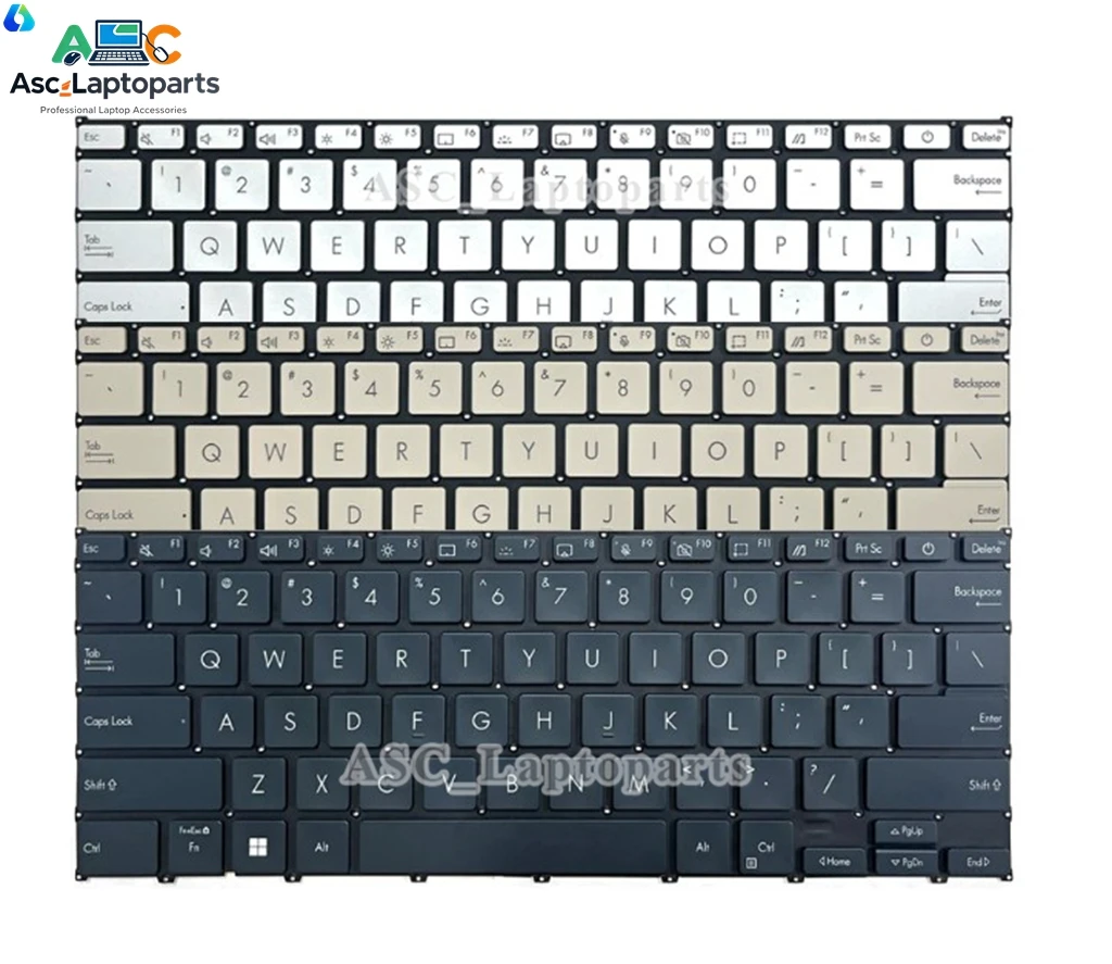 

New US QWERTY Keyboard for ASUS Zenbook 14X OLED UX3404 UX3404V UX3404VA UX3404VC UP3404 UP3404V UP3404VA UP3404VC BACKLIT