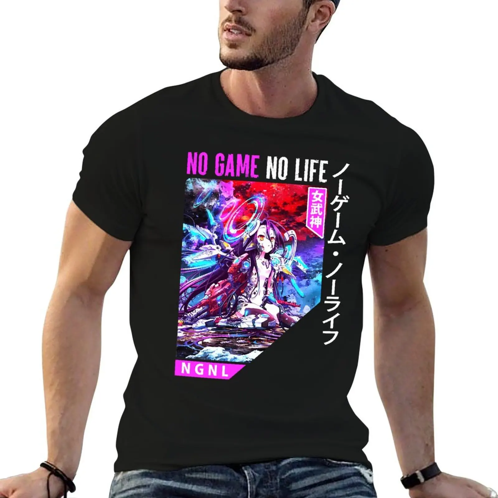 

No Game No Life Cool Graphic Gifts NGNL Sora Shiro T-Shirt man t shirts for men casual t shirts designer T-Shirt