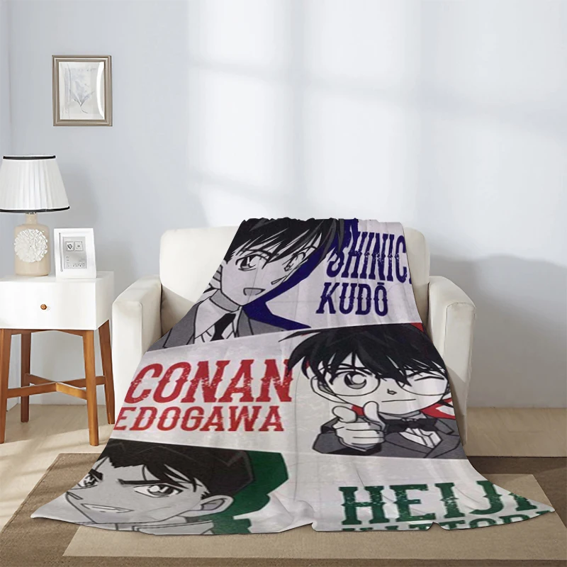 

Декоративное одеяло для дивана Detective Conan, классические комиксные теплые зимние одеяла и пледы, постельное белье из микрофибры, флисовое пушистое мягкое