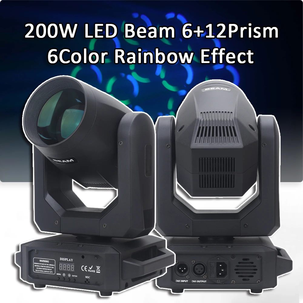 moving head led light beam e spot prismas rotativos disco party dj discharge lens plus colors colors 12 gobos 200w 01