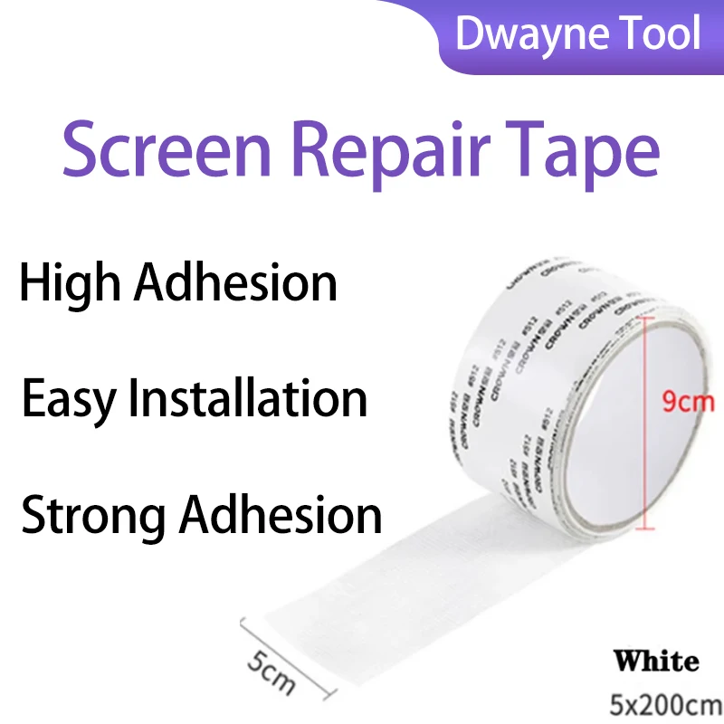 

1 шт., простая установка ленты для ремонта оконных экранов — антивозрастная, мгновенная палочка, водонепроницаемая и защита от насекомых, самоклеящаяся сетчатая заплата