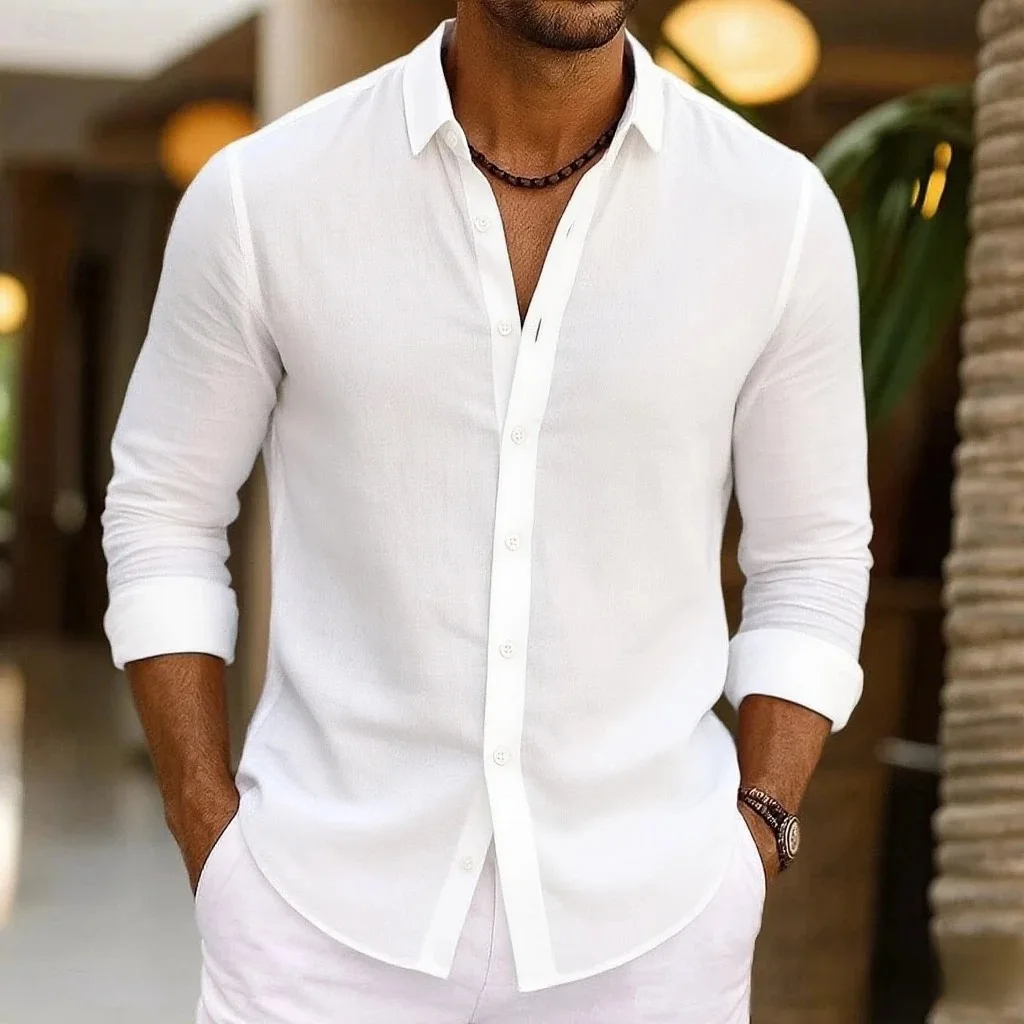 Business Casual Shirt Loose And Breathable Long Sleeved Cardigan Preferred For Commuting Work Shopping And Travel In The Autumn