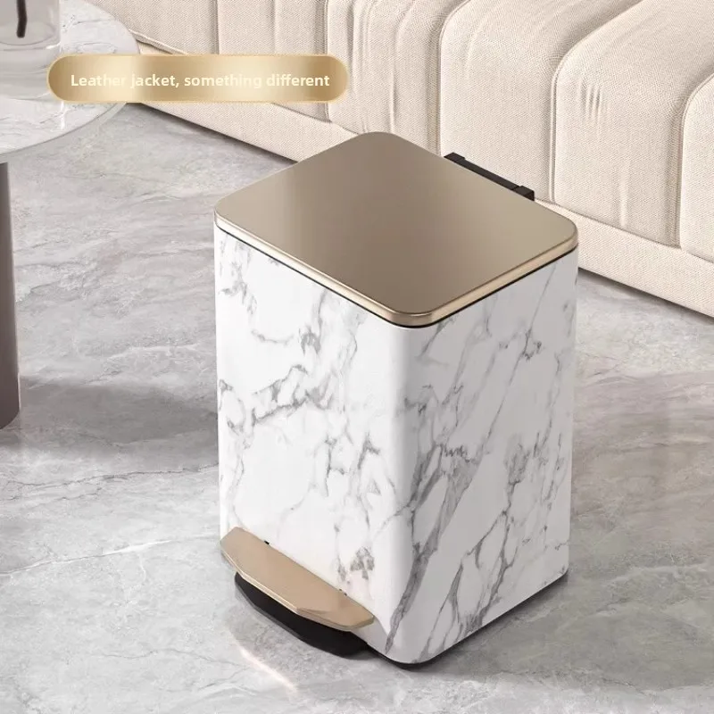 

Высококачественный мусорный бак, мусорная корзина для гостиной, мусорный бак с крышкой на кухне, дизайн ножной педали, современный домашний декор