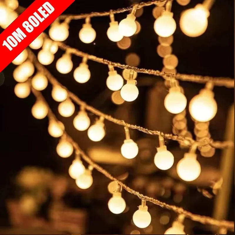 

1.5-12M Small Ball Fairy Lights Globe String Lights USB/Battery Operated for Garden Christmas Bedroom Wedding Camping Tent Decor