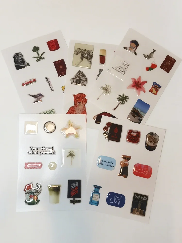 Fashion Resin DIY Decorative for Phone Case 3D Silicon Stickers 5 Sheets/Pack