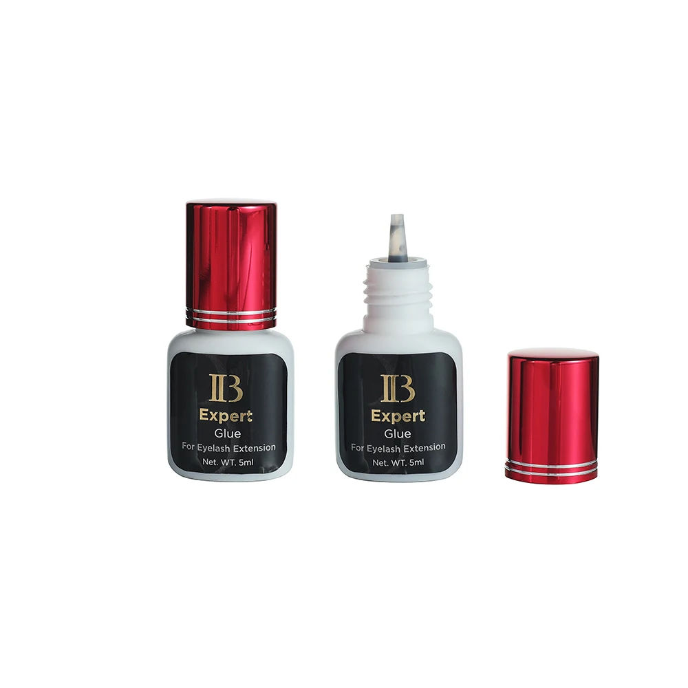 Eu beleza ib expert cola 1-2s seco rápido original coreia extensões de cílios cola 5ml novo tampão de metal adesivo rótulo privado aceitar